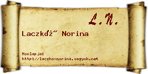 Laczkó Norina névjegykártya